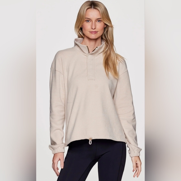 Avalanche Willow Ultra Soft 1/4 Zip Pullover Top NWT Size Small Light Beige - Picture 1 of 5